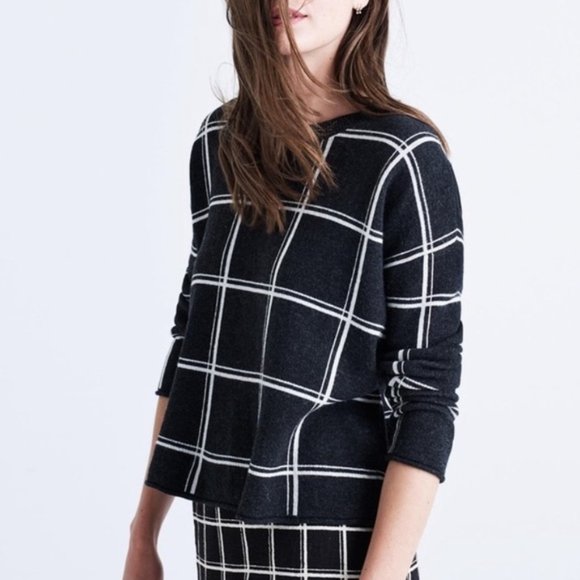 Madewell Double Windowpane Pullover Sweater - Picture 5 of 5
